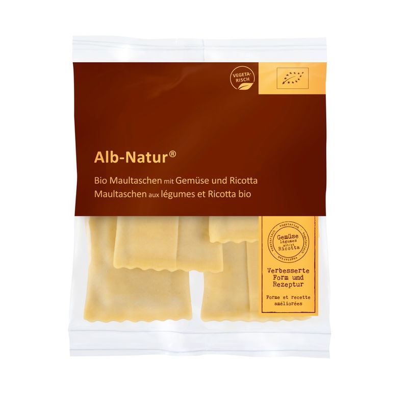 Alb-Natur® Alb-Natur® Frische Bio Maultaschen mit Gemüse und Ricotta - Produktbild