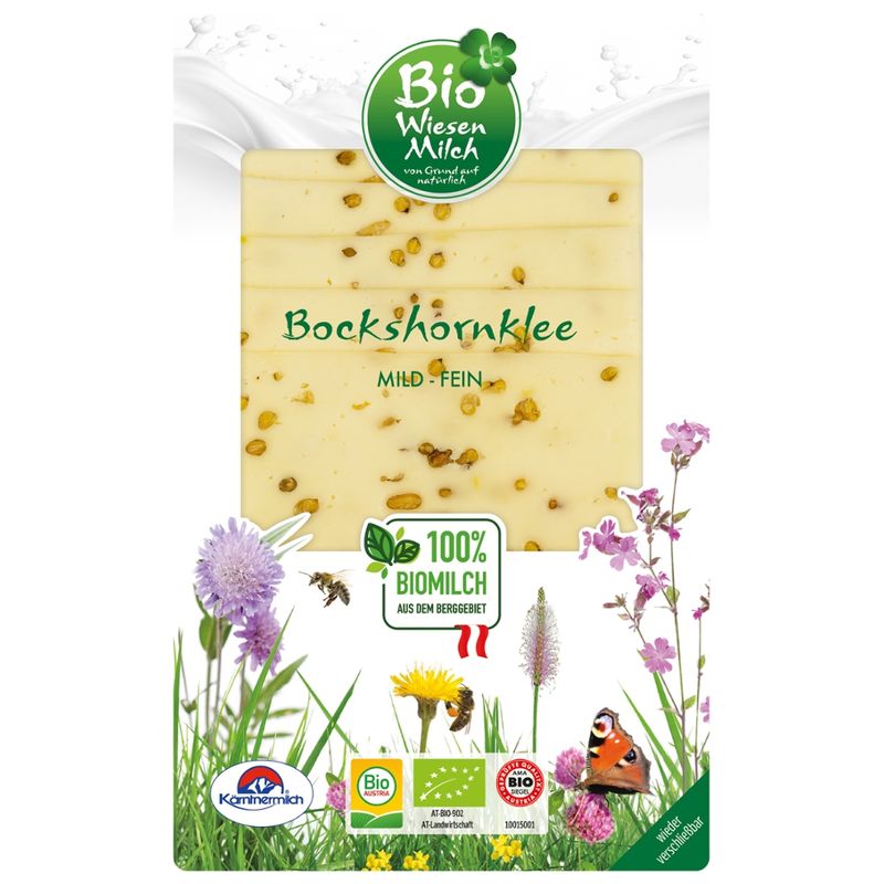 BioWiesenmilch BIO Wiesenmilch  Bockshornkleekäse Scheiben lactosefrei - Produktbild