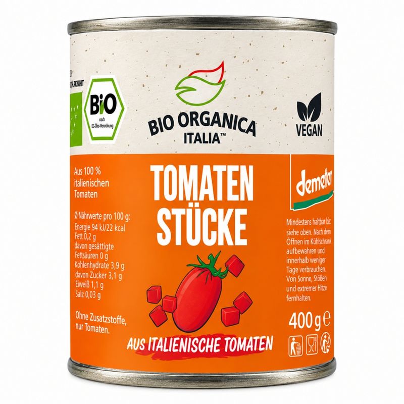 Bio Organica Italia Demeter Chopped Tomatoes - Produktbild