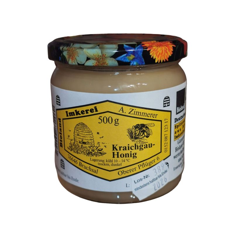 Imkerei Zimmerer 0161 Bioland Kraichgauhonig 500g - Produktbild