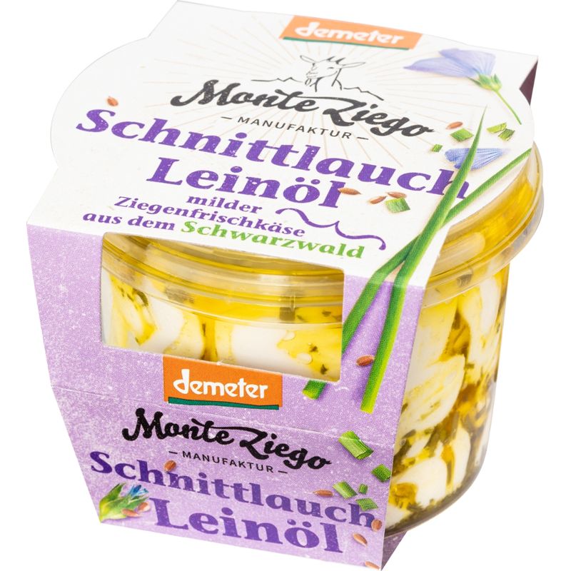 Monte Ziego Ziegenfrischkäse in Leinöl & Schnittlauch SB - Produktbild