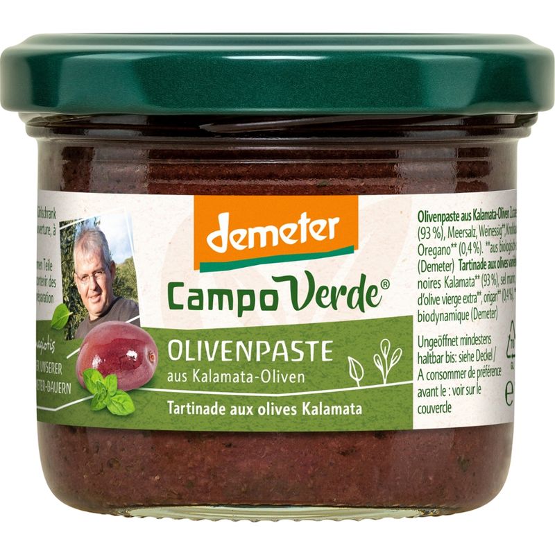 Campo Verde CV demeter Olivenpaste aus Kalamata Oliven 100g - Produktbild