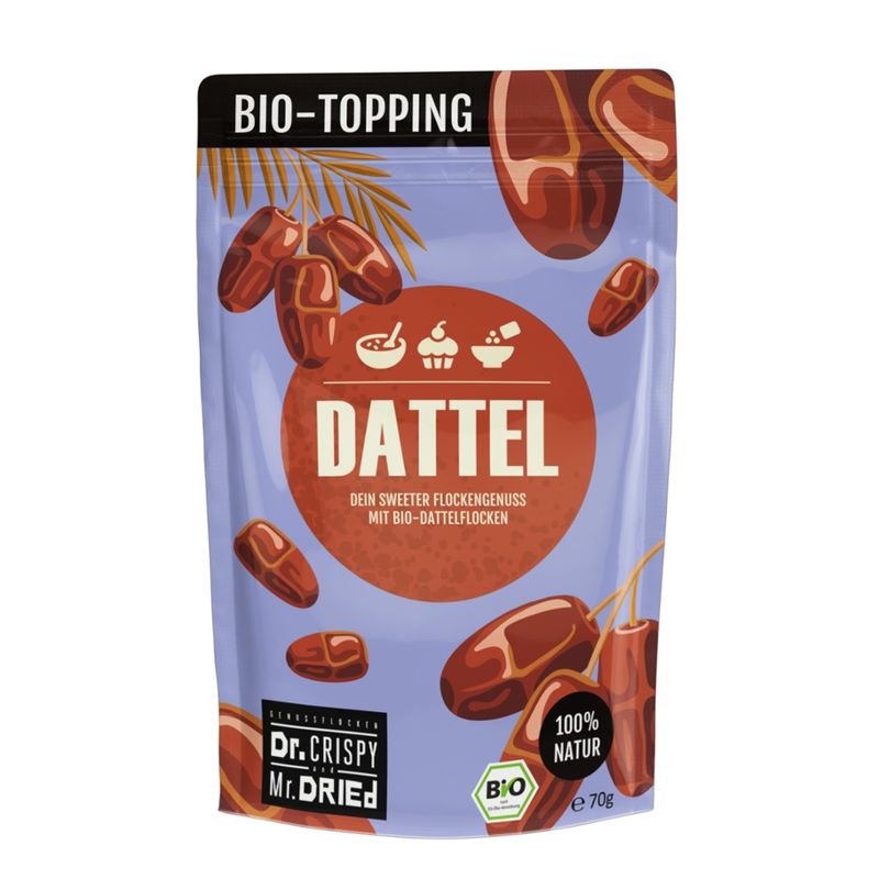Dr. Crispy & Mr. Dried Bio Dattelflocken - Produktbild