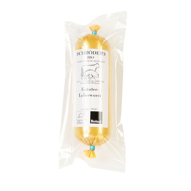 Schröder's Bio Fleisch- und Wurstwaren Leberwurst Kräuter ca. 120 g - Produktbild
