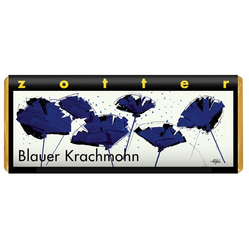 Zotter Schokolade Blauer Krachmohn - Produktbild