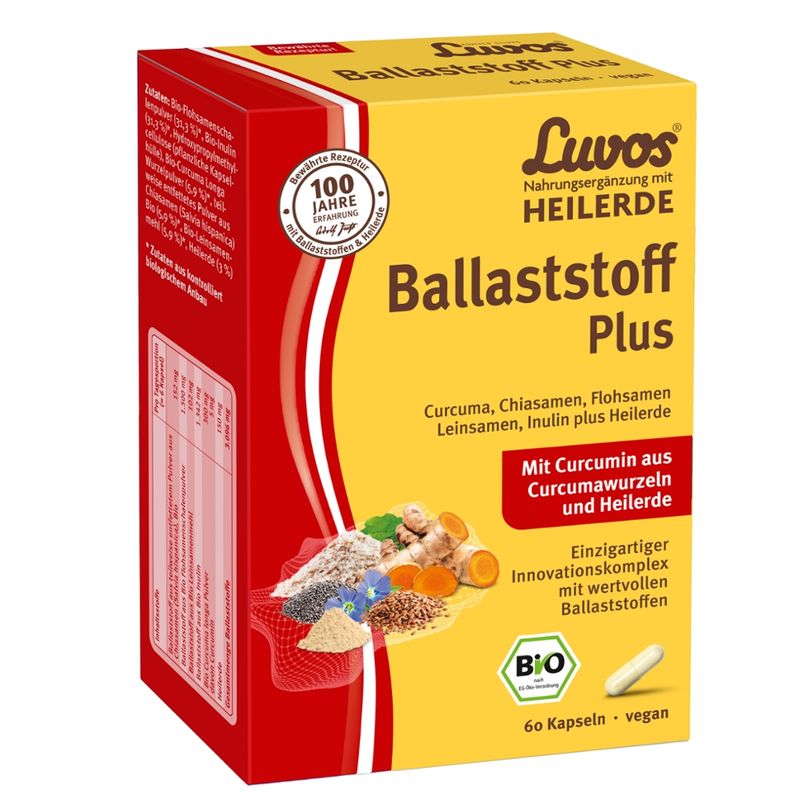 Luvos Nahrungsergänzung mit Heilerde Luvos Ballaststoff Plus Kapseln - Produktbild