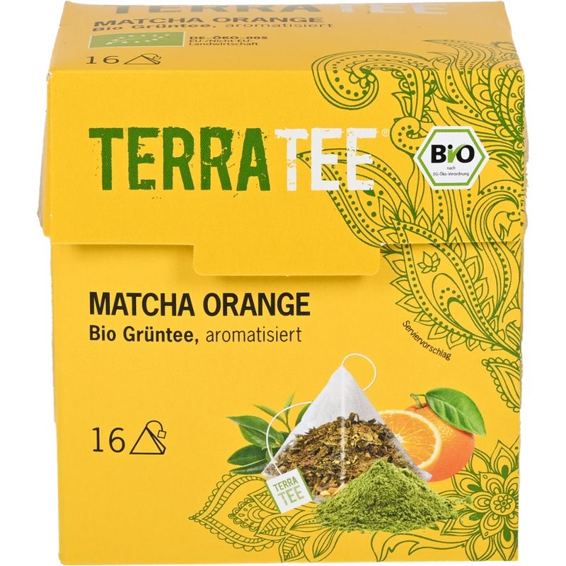 TERRATEE® Terra Tee Bio Grüntee Matcha Orange - Produktbild