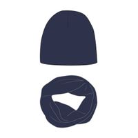 Kinder Beanie + Loop, Set D701 navy/blue - Produktbild