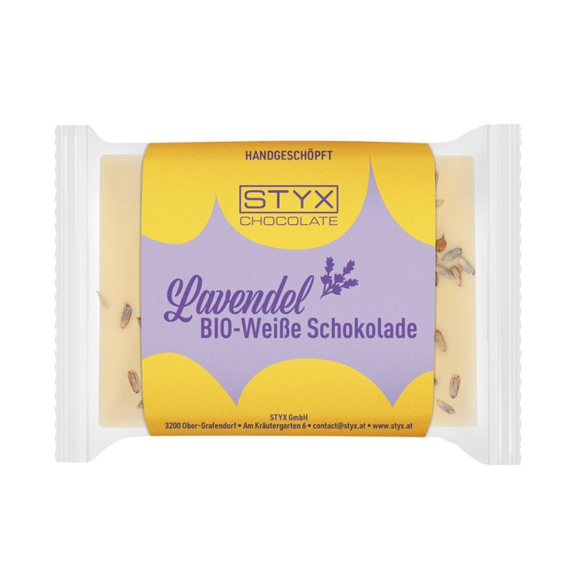 Styx Naturcosmetic Bio Weisse Schokolade mit Lavendel 50g - Produktbild