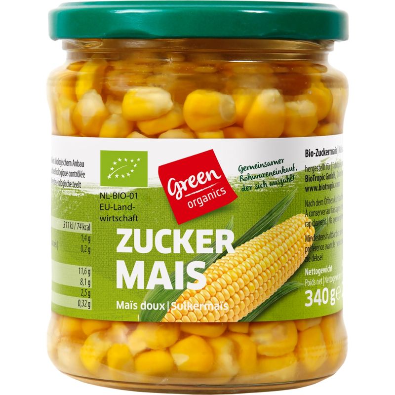 greenorganics Zuckermais 340g - Produktbild