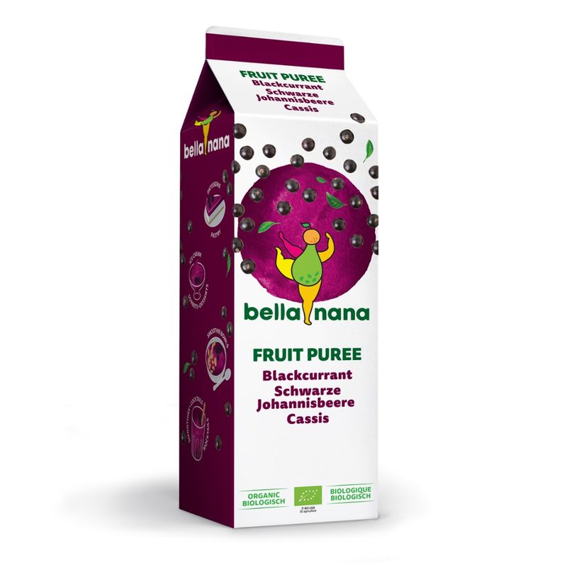 bella nana Johannisbeerpüree, schwarz - 100% Frucht, tiefgefroren - Produktbild