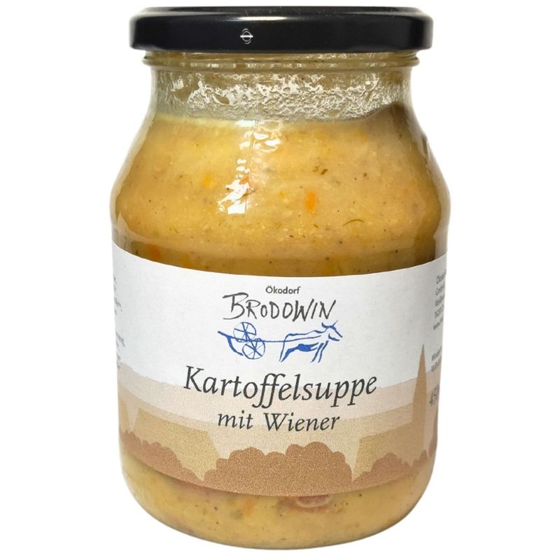 Ökodorf Brodowin Brodowiner Kartoffelsuppe mit Wiener im Pfandglas - Produktbild