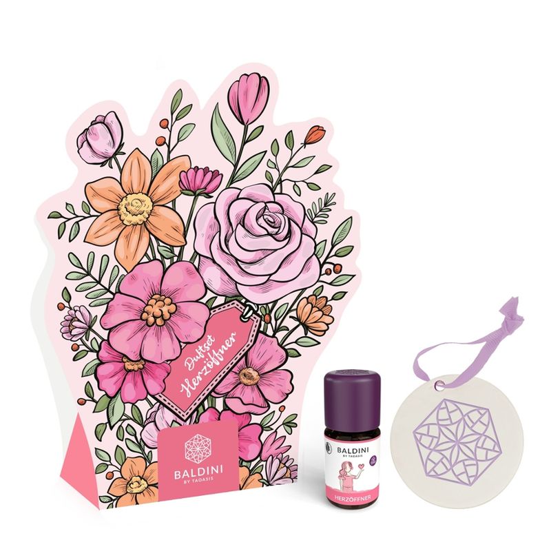 Baldini Baldini Duftset Blumenstrauß mit Baldini Duftkompo. Herzöffner 5ml - Produktbild
