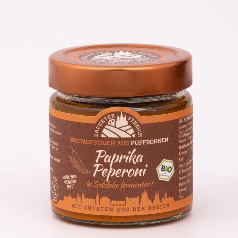 Erfurter Streich Erfurter Streich Bio Brotaufstrich Paprika-Peperoni - Produktbild