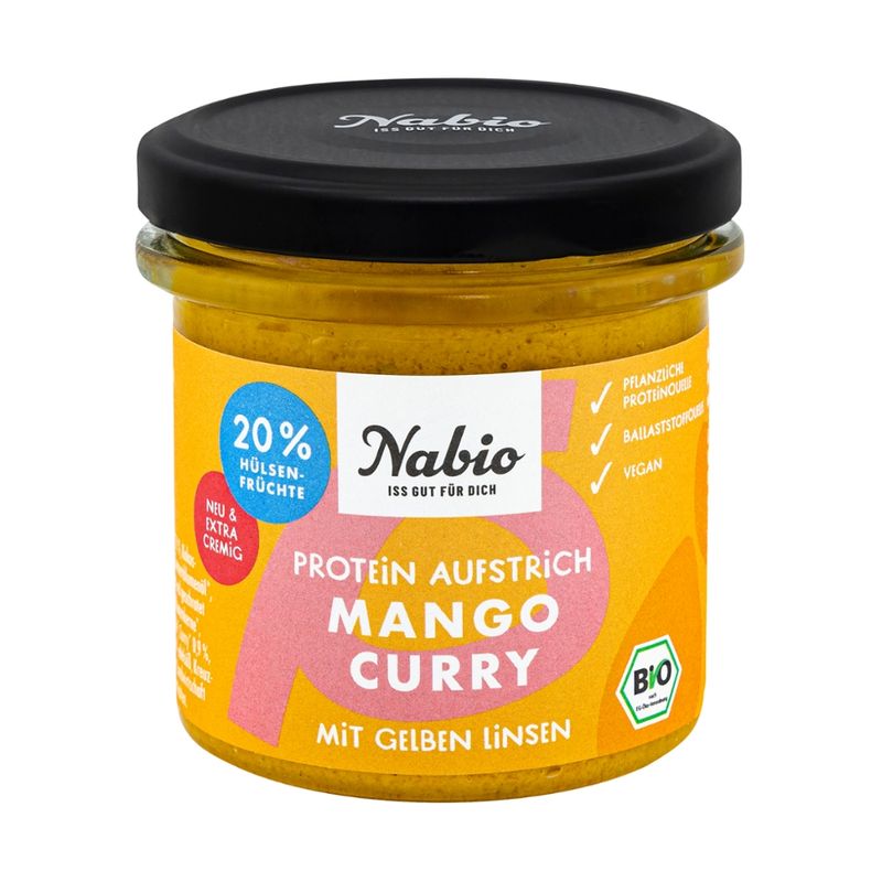 Nabio Protein Aufstrich Mango Curry mit gelben Linsen - Produktbild