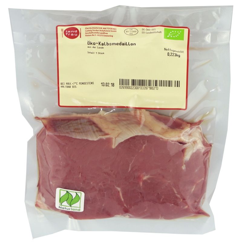 Landfrau Öko-Kalbsmedaillon aus der Lende - Produktbild