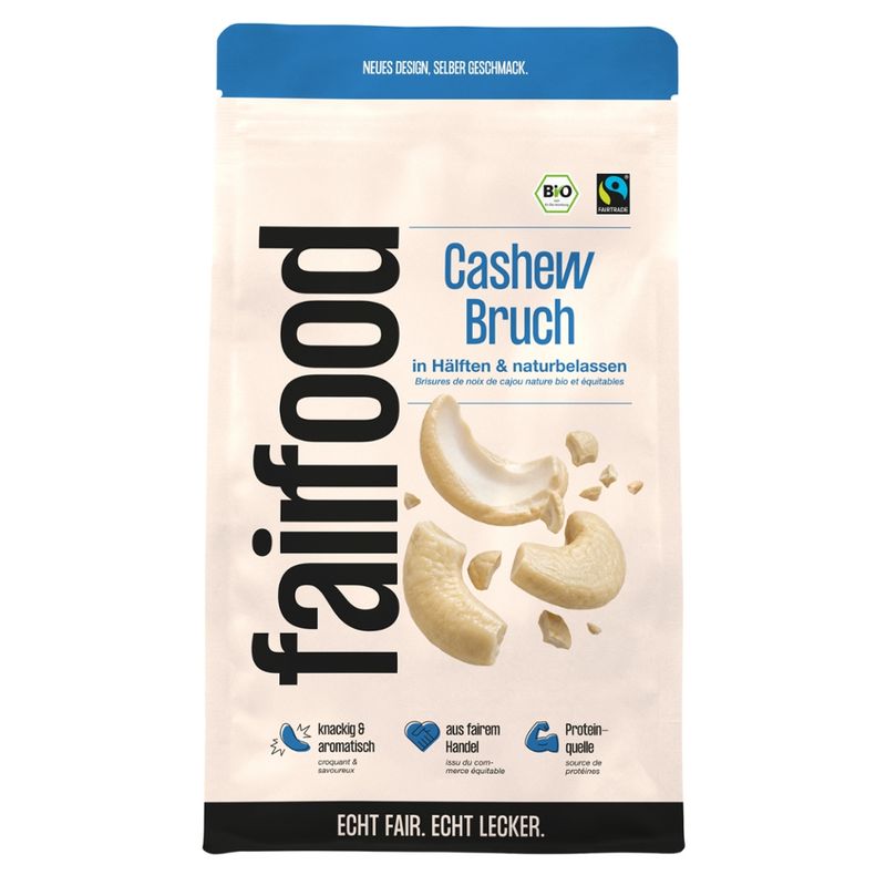 fairfood Freiburg CashewBRUCH naturbelassen, 600g, Bio & Fairtrade - Produktbild
