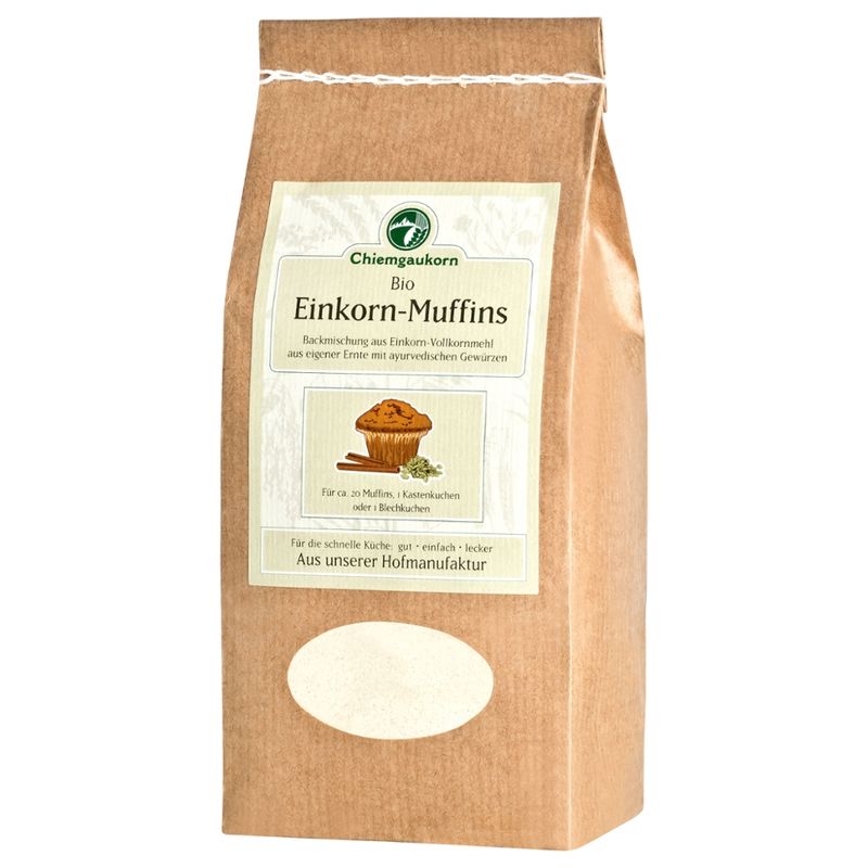 Chiemgaukorn Bio Chiemgauer Einkorn-Muffin - ayurvedische Backmischung für Muffins, Chiemgaukorn - Produktbild