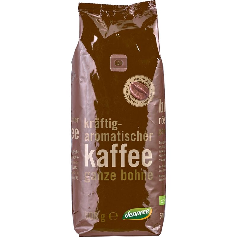 dennree Kräftig-aromatischer Kaffee ganze Bohne - Produktbild