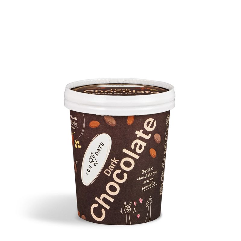 iceDate Bio-Dark Chocolate-Eis, laktosefrei, glutenfrei, vegan 450ml - Produktbild