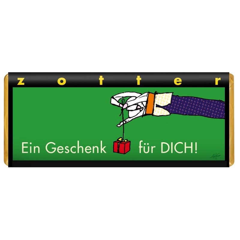 Zotter Schokolade Ein Geschenk für DICH! – Marc de Champagne + Himbeeren - Produktbild