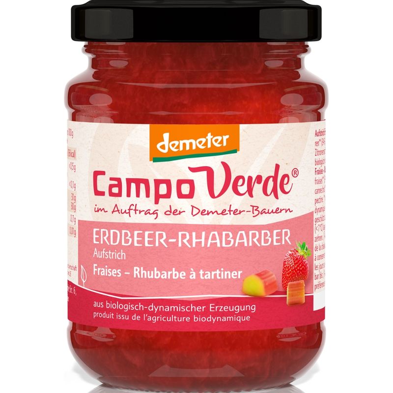 Campo Verde dem. Fruchtaufstrich Erdbeere- Rhabarber 200g - Produktbild