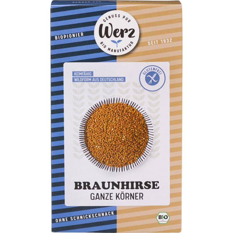 Naturkornmühle Werz Braunhirse ganze Körner, keimfähig, glutenfrei - Produktbild
