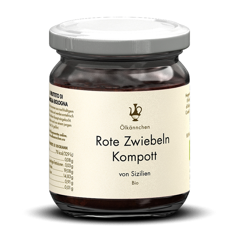 Ölkännchen Ölkännchen Rote Zwiebeln - Kompott, Sizilien IT 220g - Produktbild