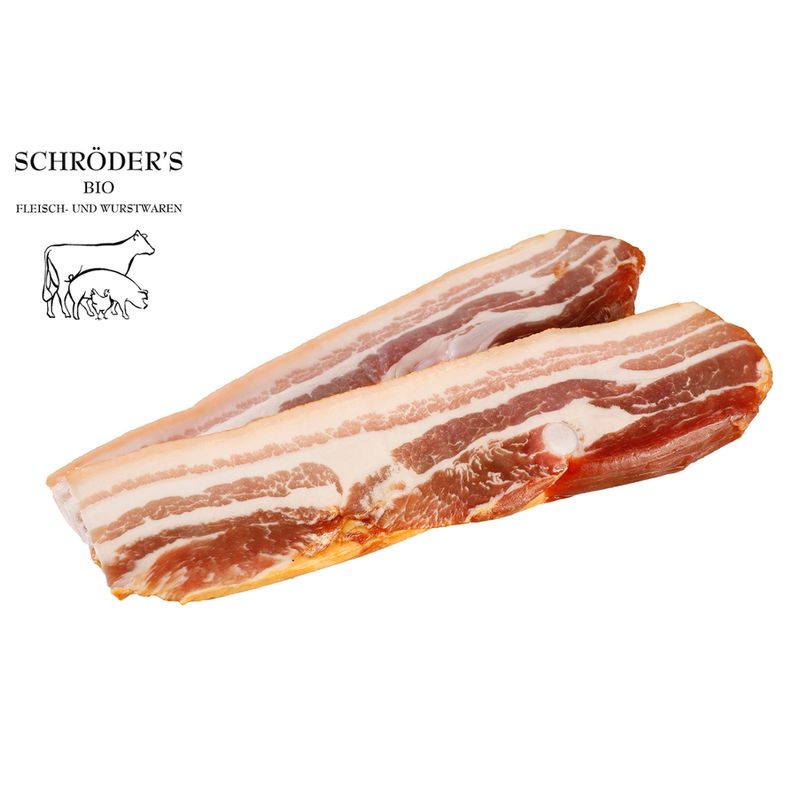 Schröder's Bio Fleisch- und Wurstwaren Durchwachsener Speck ca. 220 g Stück - Produktbild