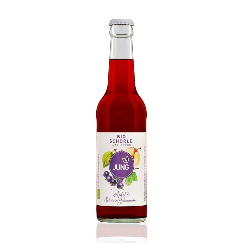 Jung Fruchtsäfte Jung Bio Apfel-Schwarze Johannisbeer-Schorle aus dem Schwarzwald - Produktbild