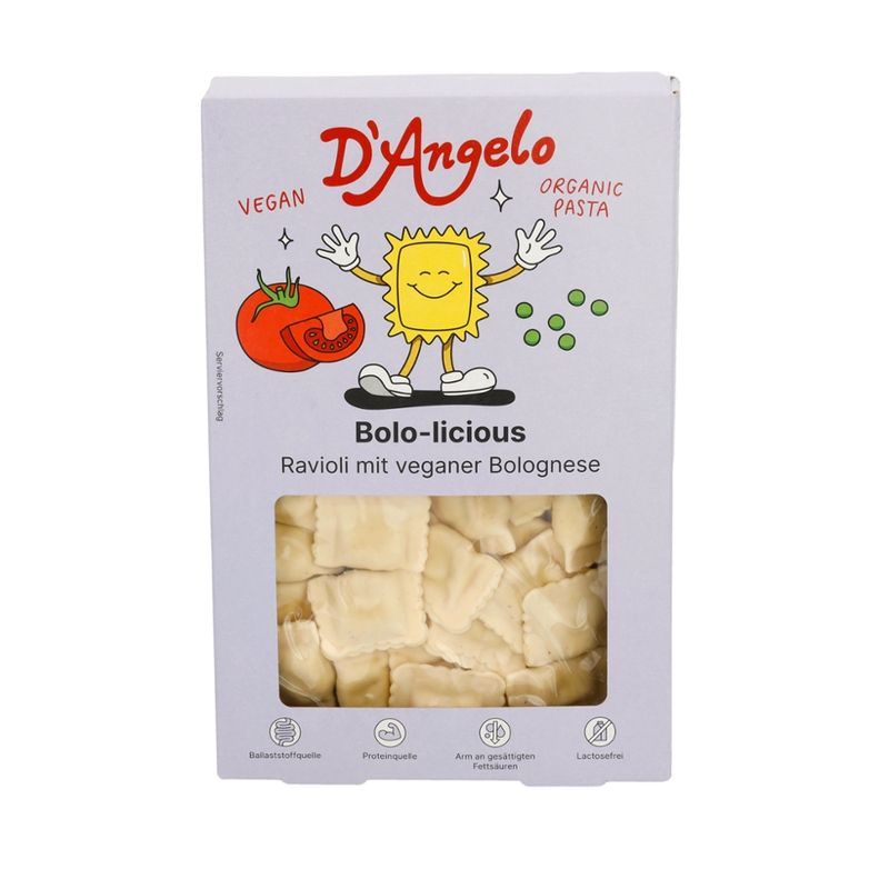 D´Angelo Ravioli gefüllt mit veganer Bolognese - Produktbild