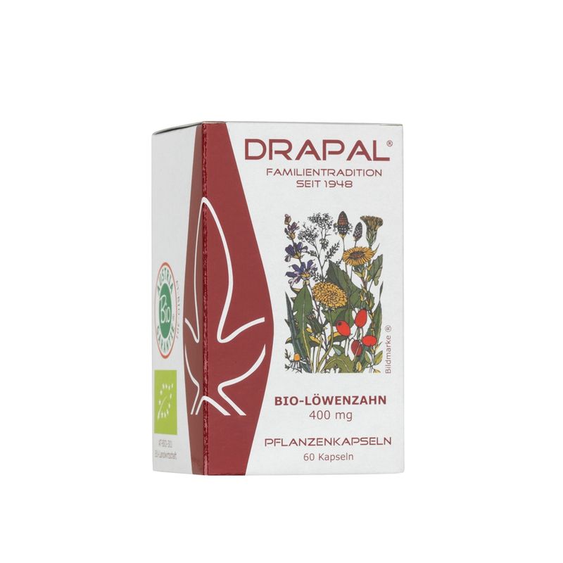DRAPAL Bio-Löwenzahn 400 mg Kapseln 60 Stück - Produktbild