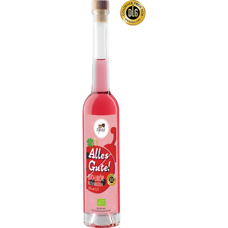 Spitz Alles Gute - BIO Rosen Likör 0.1 l, 17 vol% - Produktbild