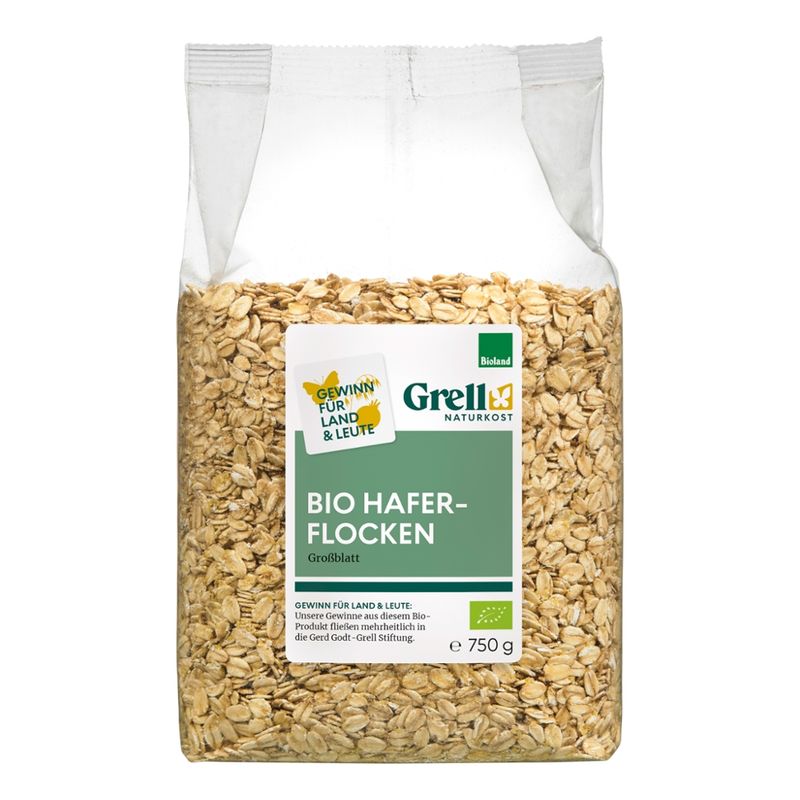 Grell Naturkost Haferflocken Großblatt - Produktbild