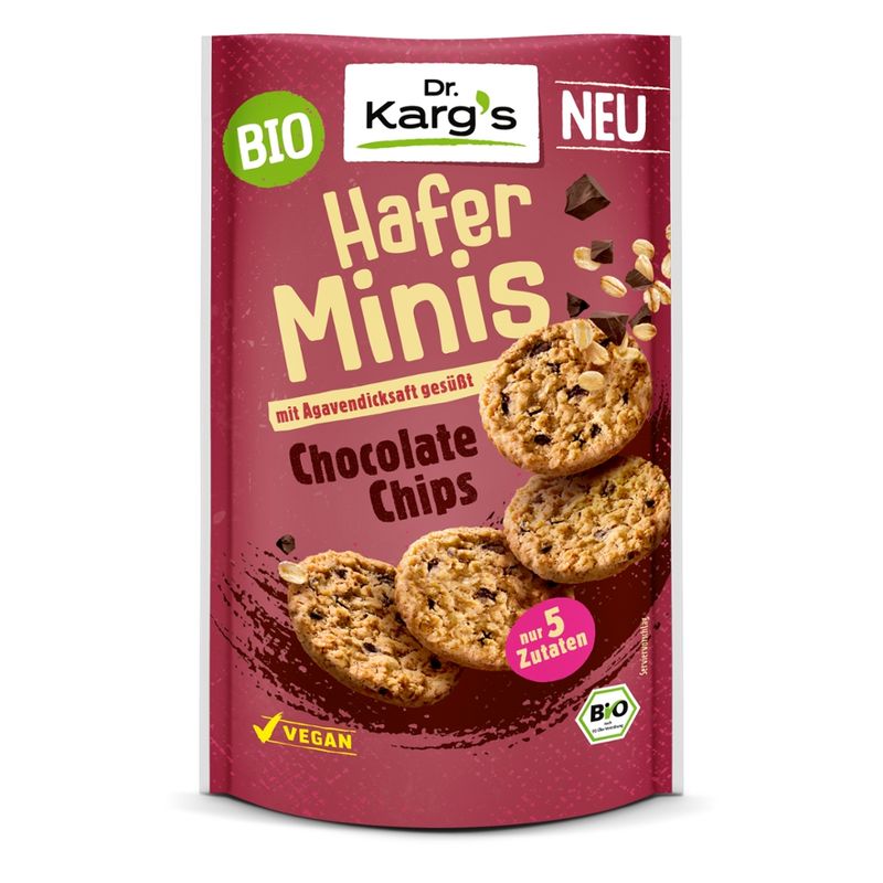 Dr. Karg´s Genuss mit Biss Glutenfreie Bio Hafer Minis Chocolate Chips - Produktbild