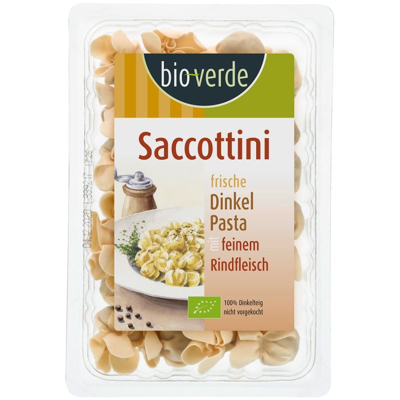 bio-verde Frische Dinkel Saccottini mit Rindfleisch 250 g - Produktbild