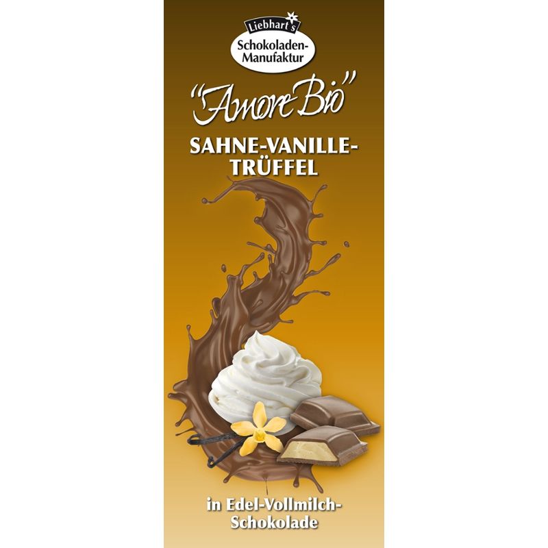 Liebhart's Gesundkost  Bio-Sahne-Vanille-Trüffel in Edel-Vollmilch Schokolade - Produktbild