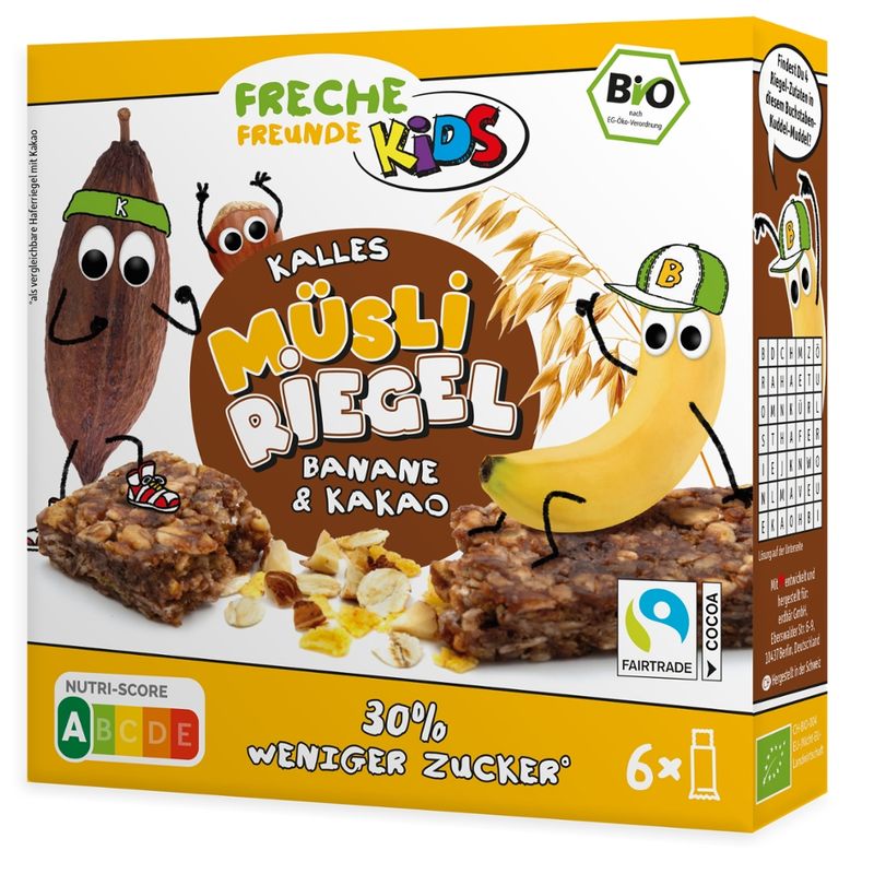 Freche Freunde FFK Bio Kalles Müsli Riegel - Banane & Kakao - Produktbild