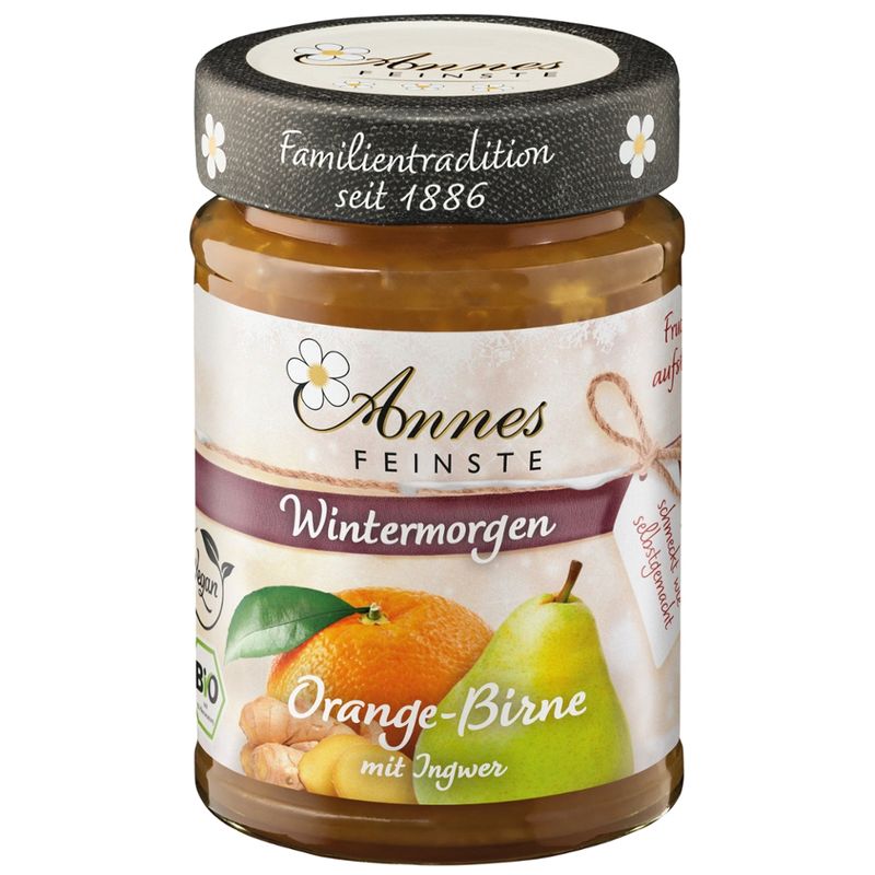 Annes Feinste Annes Feinste WINTER Bio Orange-Birne mit Ingwer Fruchtaufstrich - Produktbild