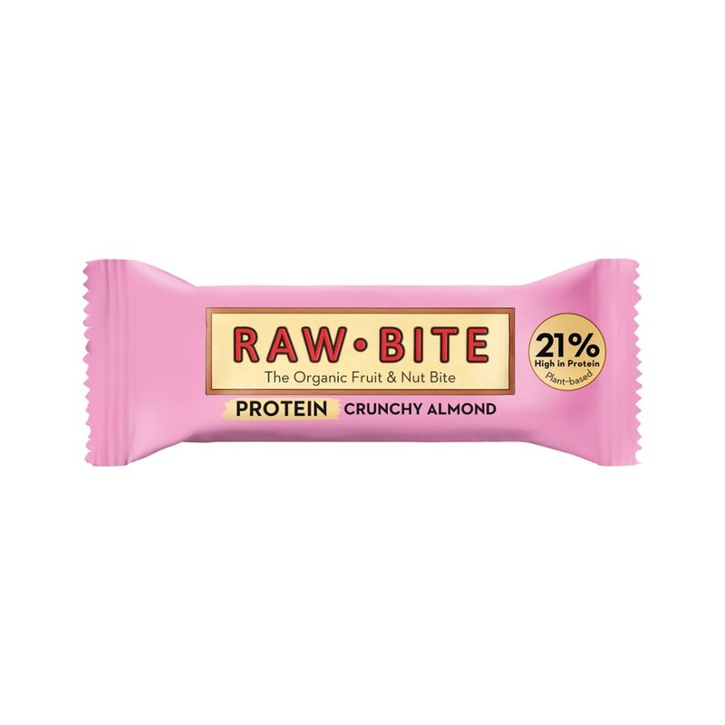 Raw Bite Raw Bite Protein Crunchy Almond Riegel 45g - Produktbild