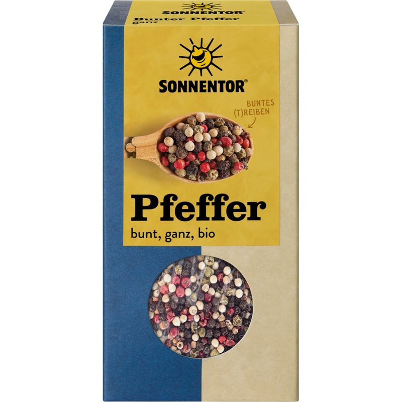 Sonnentor Pfeffer bunt ganz, Packung - Produktbild