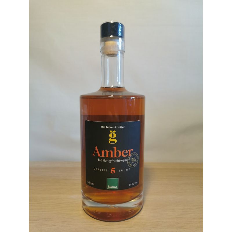 Bio Imkerei Geiger Amber 5 jähriger Bio Honigfruchtwein - Produktbild