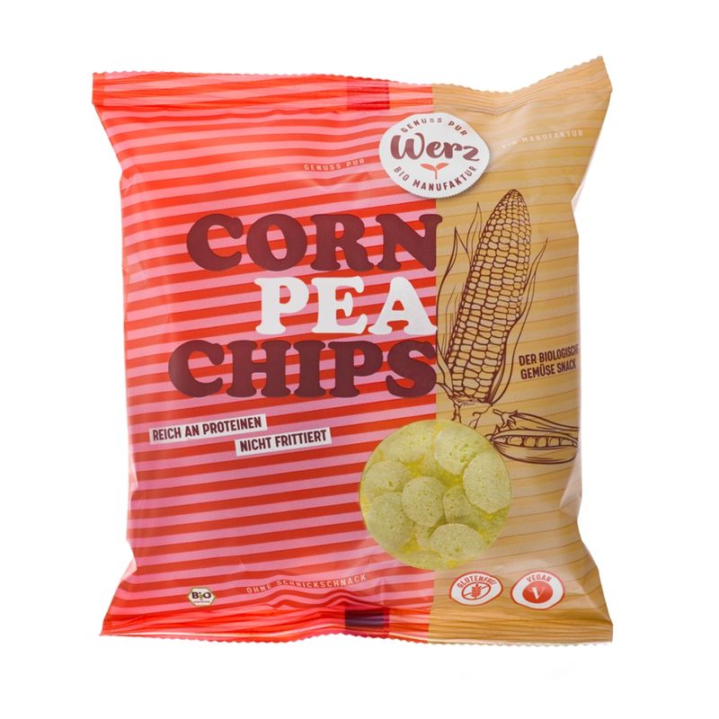 Naturkornmühle Werz CornPea Chips, Erbsen-Mais-Chips, glutenfrei - Produktbild