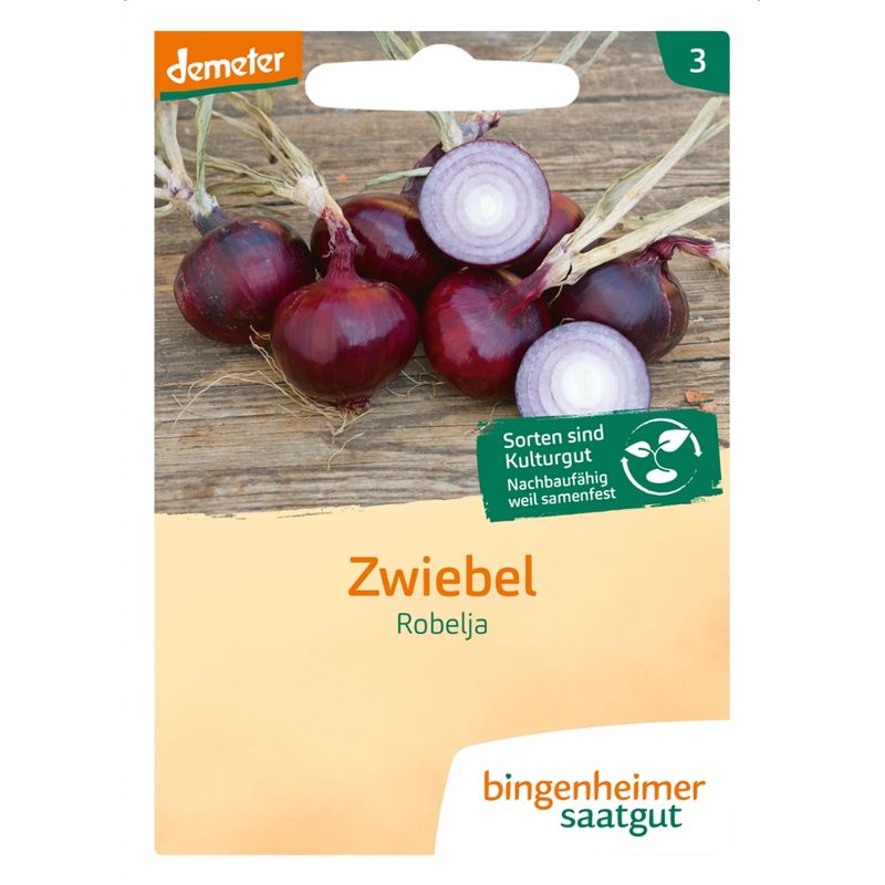 Bingenheimer Saatgut Robelja Zwiebel, rot (Saatgut) - Produktbild