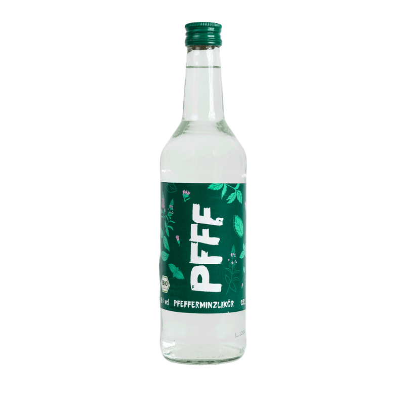 PFFF & KRSCH by AUWALD Destille PFFF Bio Pfefferminzlikör 500ml 18% vol. - Produktbild