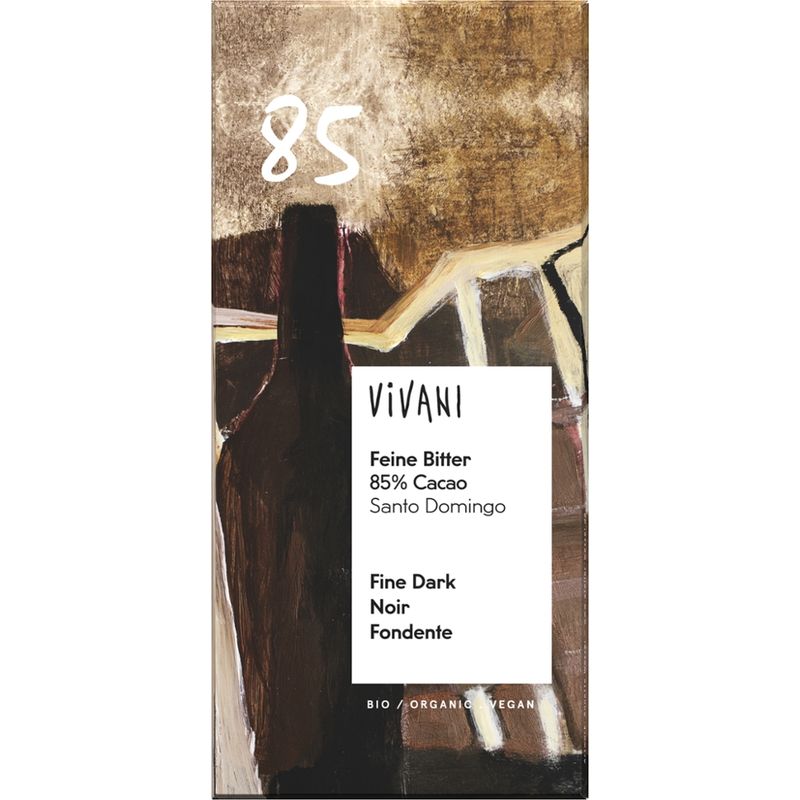 Vivani Feine Bitter Schokolade 85 % Cacao Santo Domingo - Produktbild