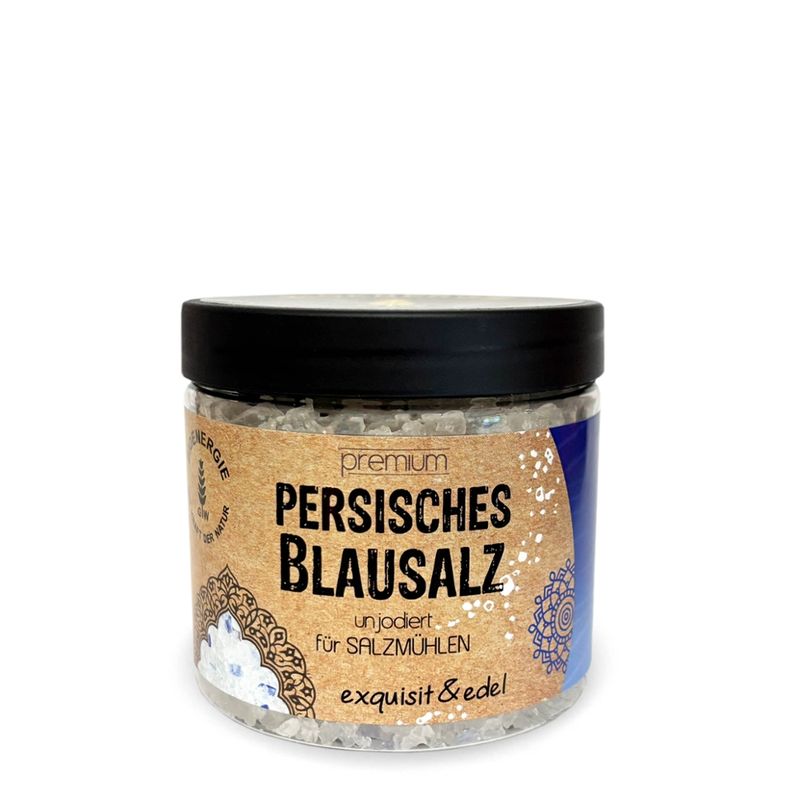 BIOENERGIE PERSISCHES BLAUSALZ grobkörnig, für Salzmühlen, unjodiert, seltenes Steinsalz mit Blaufärbung - Produktbild