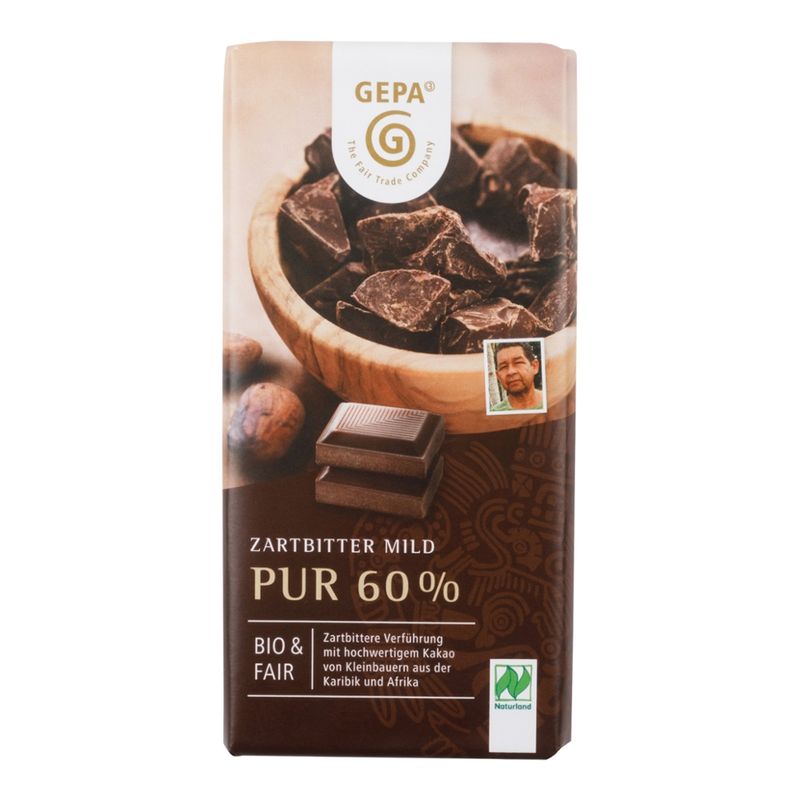 GEPA - The Fair Trade Company Zartbitter Pur 60% - Produktbild