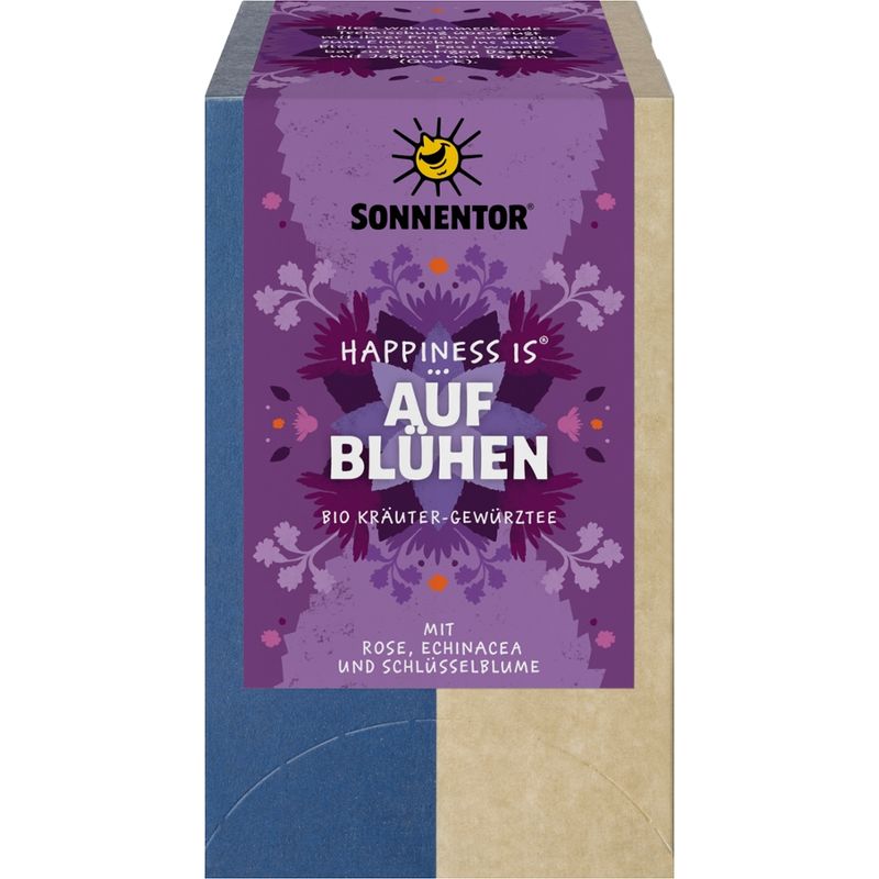 Sonnentor Aufblühen Tee Happiness is®, Doppelkammerbeutel - Produktbild