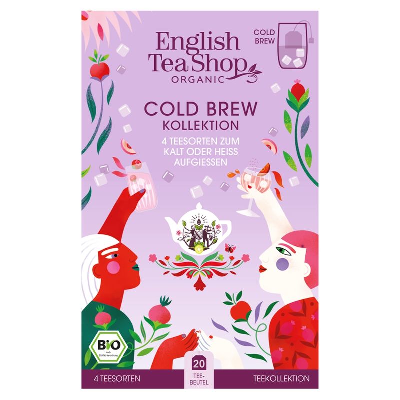 English Tea Shop Cold Brew Tee Kollektion, BIO, 4 Sorten zum kalt aufgießen, 20 Teebeutel - Produktbild
